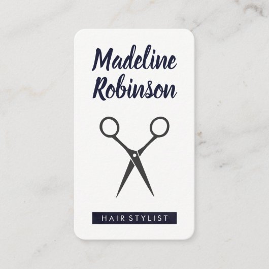 Salon Shears (grau) Terminkarte (Vorderseite)