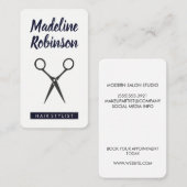 Salon Shears (grau) Terminkarte (Vorne/Hinten)