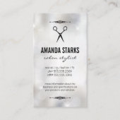 Salon Shears | Hintergrund von Bokeh Sparkle Visitenkarte (Vorderseite)