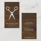 Salon Shears | Holz Visitenkarte (Vorne/Hinten)