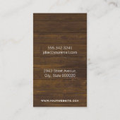 Salon Shears | Holz Visitenkarte (Rückseite)