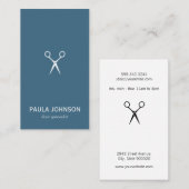 Salon Shears Icon / Blau Visitenkarte (Vorne/Hinten)