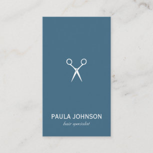 Salon Shears Icon / Blau Visitenkarte