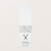 Salon Shears Monogram Marble Trim Cheetah Visitenkarten (Innenseite Aufgefaltet)