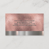 Salon Shears Rose Gold Foil Metallic Trimm Visitenkarte (Rückseite)