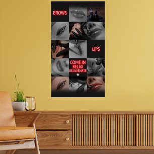 Salon Spa Augenbrauen Lippen Kommen Sie herein Ent Poster
