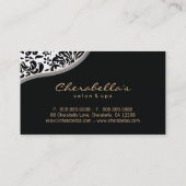 Salon Spa Business Card Bronze Gold Lips Visitenkarte (Rückseite)