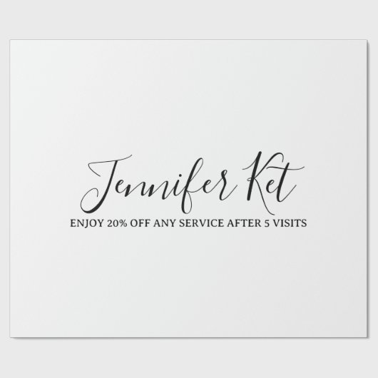 Salon spa business discount offer website visits a geschenkpapier (Flach)