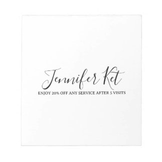 Salon spa business discount offer website visits a notizblock