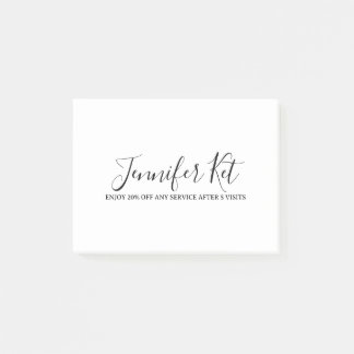 Salon spa business discount offer website visits a post-it klebezettel