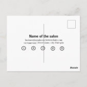 Salon spa business discount offer website visits a postkarte (Rückseite)