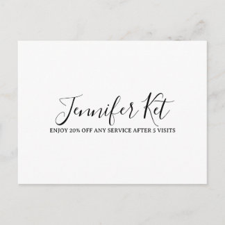 Salon spa business discount offer website visits a postkarte