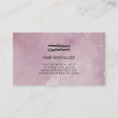 Salon Stylish Grunge Visitenkarte (Rückseite)