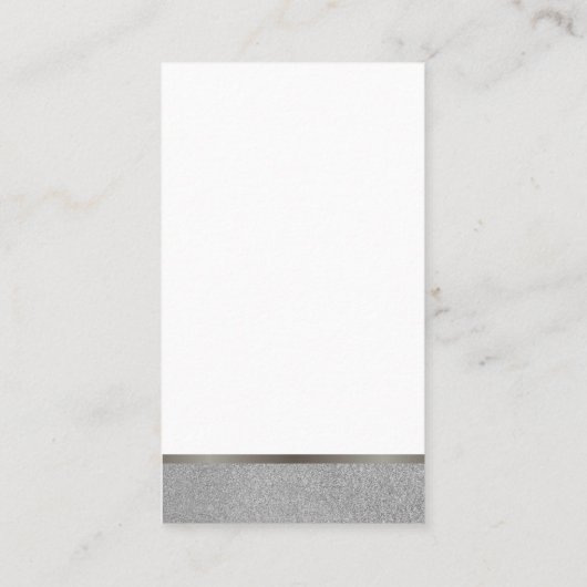 Salon Stylist / Moderner Glamour Glitzer / Monogra Visitenkarte (Rückseite)