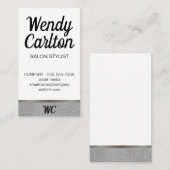 Salon Stylist / Moderner Glamour Glitzer / Monogra Visitenkarte (Vorne/Hinten)