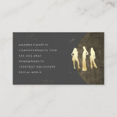 Salon Stylist Monogram Ausgereift Visitenkarte (Rückseite)