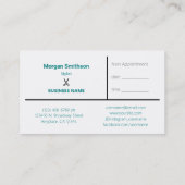 Salon Stylist oder Barber Modern Terminkarte (Rückseite)