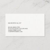 Salon Stylist / Silbermetall Visitenkarte (Rückseite)