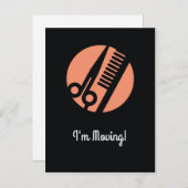 Salon Stylist verschieben Adresswechsel Ankündigungspostkarte (Vorne/Hinten)