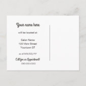 Salon Stylist verschieben Adresswechsel Ankündigungspostkarte (Rückseite)