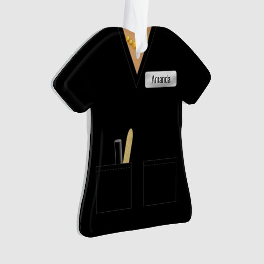 Salon Technician Black Profession Ornament (Vorderseite)