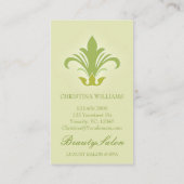 Salon-Termin, Beauty, Wellness-Center, grüne Visit Terminkarte (Rückseite)