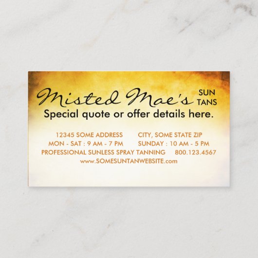 Salon-Treuekarte im Alter Treuekarte (Rückseite)