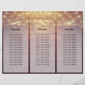 Salon Tri-Fold-Broschüren Holzflorallenleuchten (Rückseite)