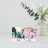 *~* Salon u. Wellness-Center Fuschia Terminkarte (Stehend Vorderseite)