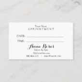 *~* Salon u. Wellness-Center Fuschia Terminkarte (Rückseite)