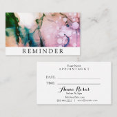 *~* Salon u. Wellness-Center Fuschia Terminkarte (Vorne/Hinten)