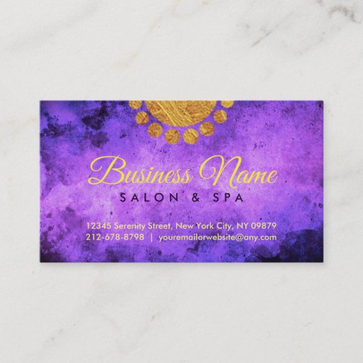 Salon-u. Wellness-Center-Geschäfts-Karten Visitenkarte (Vorderseite)