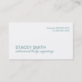 Salon und TagesWellness-Center-Geschäfts-Karte Visitenkarte (Rückseite)