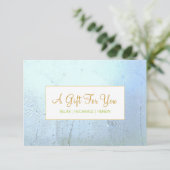 Salon und Wellness-Center Aqua Blue Glass Geschenk (Stehend Vorderseite)