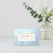 Salon und Wellness-Center Aqua Blue Glass Geschenk Visitenkarte (Stehend Vorderseite)
