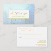 Salon und Wellness-Center Aqua Blue Glass Geschenk Visitenkarte (Vorne/Hinten)