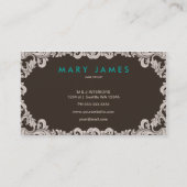 Salon und Wellness-Center elegante luxuriöse Visit Visitenkarte (Rückseite)