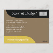 Salon und Wellness-Center Werbung Postkarte (Rückseite)