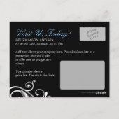 Salon und Wellness-Center Werbung Postkarte (Rückseite)