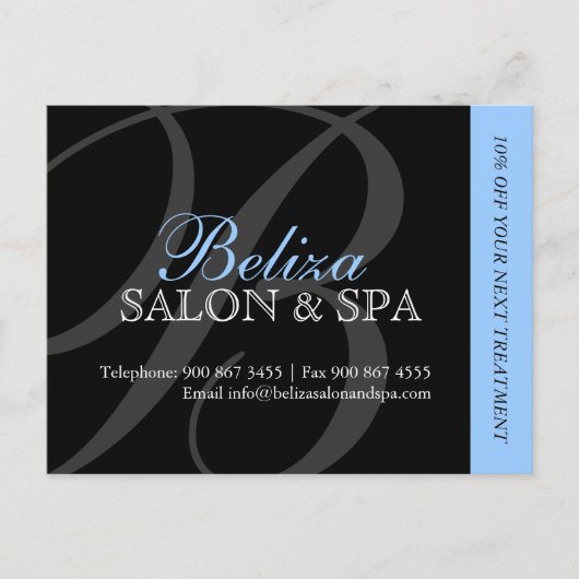 Salon und Wellness-Center Werbung Postkarte (Vorderseite)