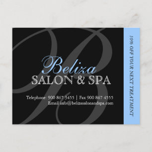 Salon und Wellness-Center Werbung Postkarte