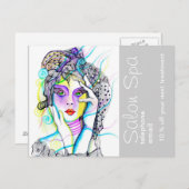 Salon- und Wellness-Center-Werbung Postkarte (Vorne/Hinten)