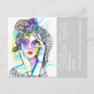 Salon- und Wellness-Center-Werbung Postkarte