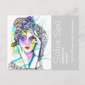 Salon- und Wellness-Center-Werbung Postkarte (Vorderseite)