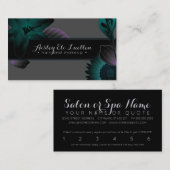 Salon Vintage Blume Loyalitätskarte Treuekarte (Vorne/Hinten)