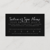 Salon Vintage Blume Loyalitätskarte Treuekarte (Rückseite)