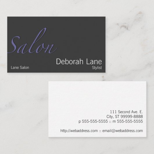 Salon Visitenkarte (Vorne/Hinten)