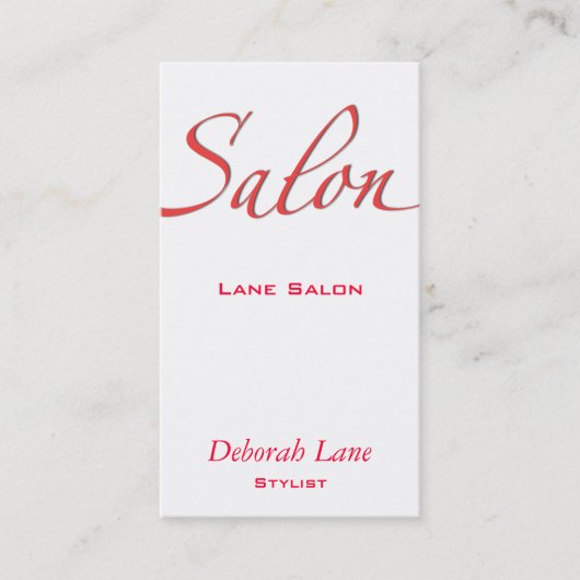 Salon Visitenkarte (Vorderseite)