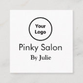 Salon Visitenkarte Fügen Sie Ihr Logo Q R Codename (Vorderseite)