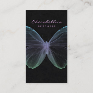 Salon Visitenkarte Spa Schmetterling Blau Lila